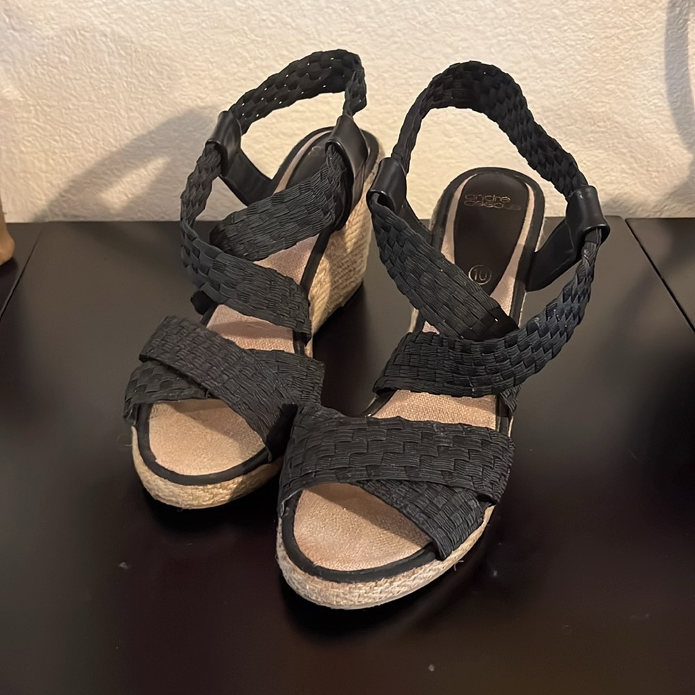 Andre’ Assous Black Wedges